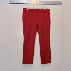 Banana Republic Red Sloan Pants, Size 8